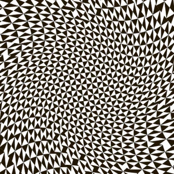 Abstract checkered tile with a distorted drawing in black and white. Backgrou Stock Illustration