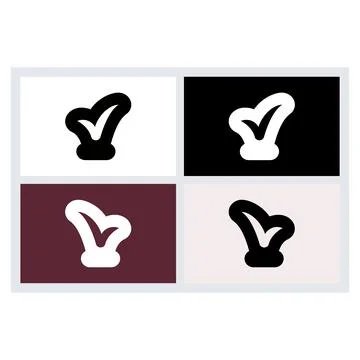 Abstract Checkmark Logo Icon Set Design Stock Illustration
