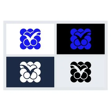 Abstract Checkmark Logo Symbol Design Set Stock Illustration