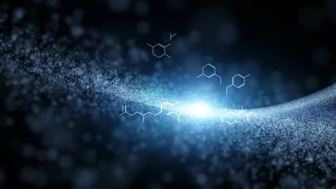Abstract Chemical structures cyber space background Stock Footage 229010022