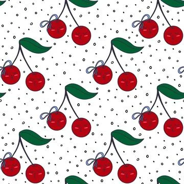 Abstract cherry pattern Stock Illustration