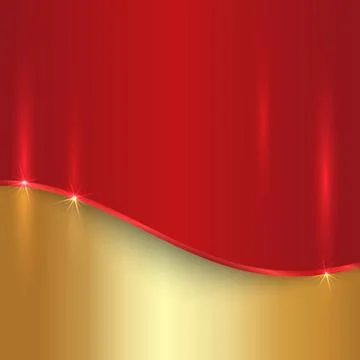 Abstract cherry red and gold metallic background Stock Illustration