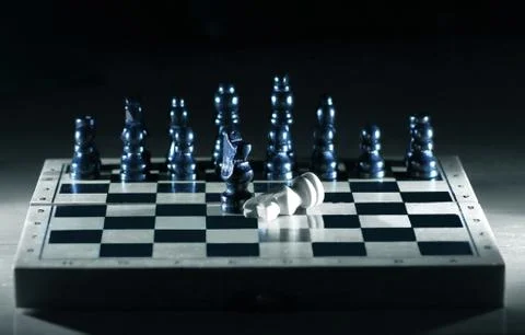 Abstract chess composition on the game Board.the concept of defeat Stock Photos