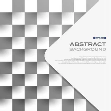 Abstract of chess pattern with shadow and space of text. Stock Illustration