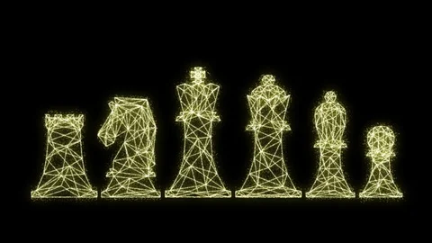 Abstract Chess wireframe polygon black color frame structure Stock Footage 91849099