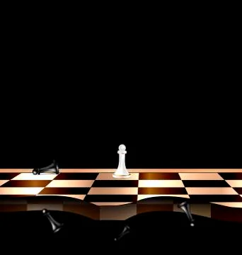 Abstract chessboard and figures Stock Illustration