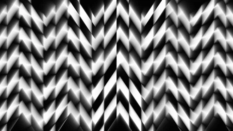 Abstract Chevron Pattern Animated With Gentle Zoom Effect In Black And White Stock Footage 341686917