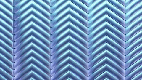 Abstract Chevron Pattern Metallic Blue Texture With Glow Video stock 346032075