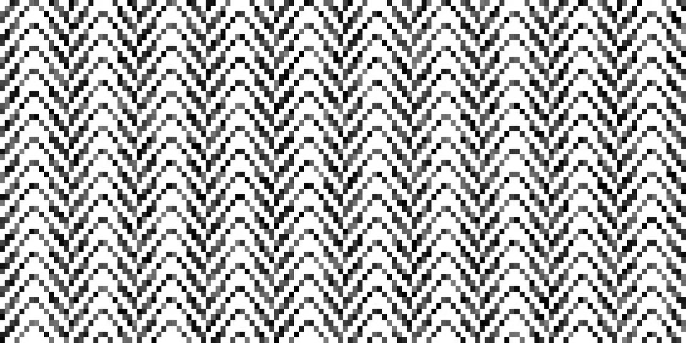 Abstract chevron striped pattern seamless texture Monochrome background Geome Illustrazione stock