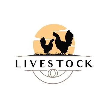 Abstract chicken logo unique shape modern concept for creative business Stock Illustration