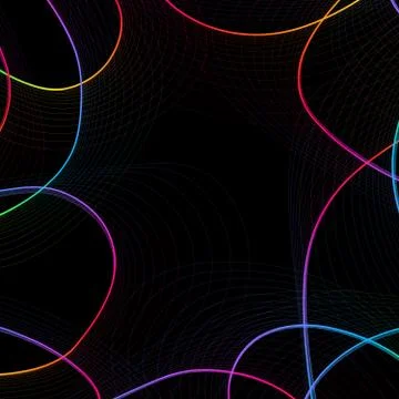 Abstract childish background with colorful lines Stock Illustration