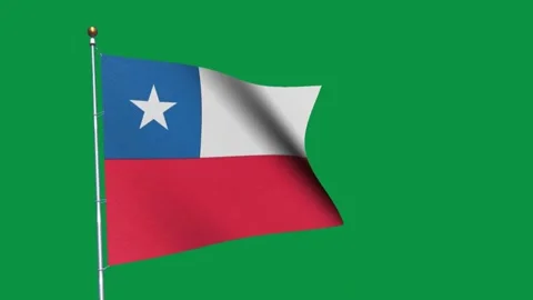 Abstract Chile flag flying animation Stock Footage 260770834