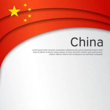 Abstract china flag. Creative background for patriotic holiday card design Stock Illustration