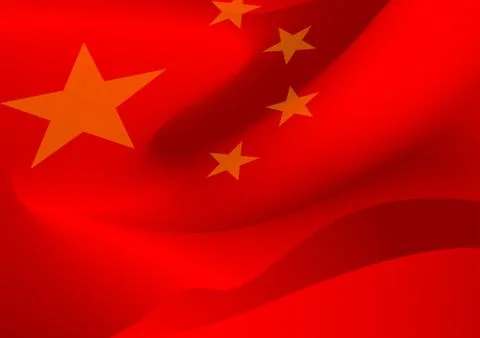 Abstract Chinese red flag background Stock Illustration