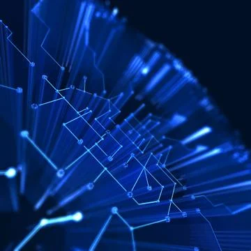 Abstract chip graphic background 3d rendering Stock Illustration