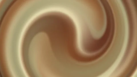 Abstract Chocolate and Cream Liquid Swirl Gradient Background Stockbeeldmateriaal 341003930