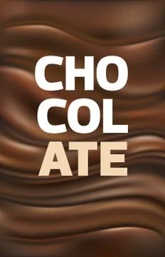 Abstract chocolate background vector. Illustration chocolate backdrop wavy Stock Illustration