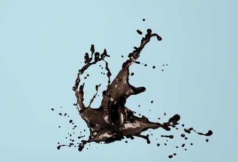 Abstract chocolate splash Stock Photos
