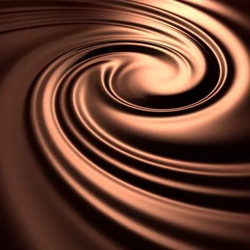 Abstract chocolate swirl background. choco liquid melt mass. Stock Illustration