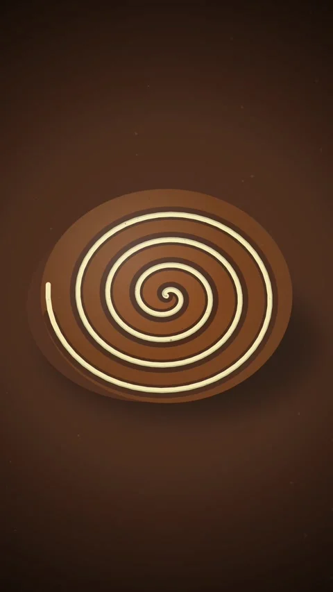 Abstract Chocolate Swirl Motion Graphic Background Stock Footage 346202476
