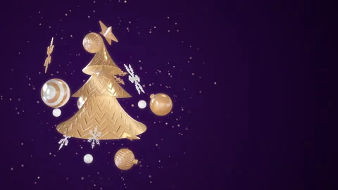 Abstract Christmas Background 3D on a seamless loop Stock Footage 225880065
