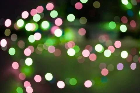Abstract christmas background with blur bokeh effect Stock Photos