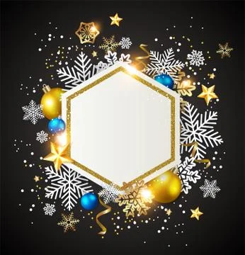 Abstract Christmas  background with decorations Stock Illustration