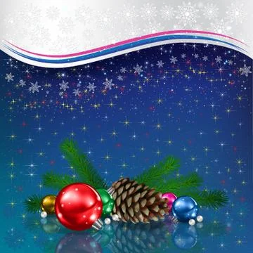 Abstract Christmas background with pine cone Ilustración de archivo
