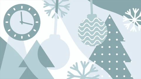 Abstract Christmas background on a seamless loop Stock Footage 323214807