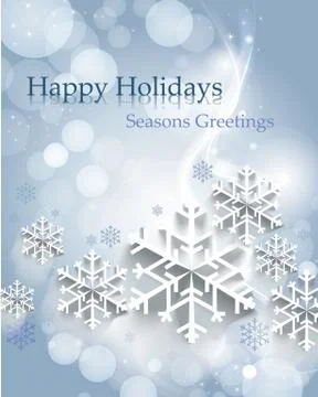 Abstract Christmas background with snowflakes Stock Illustration