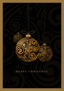 Abstract Christmas Balls Stock Illustration