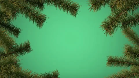 Abstract Christmas border, decorative pine frame appearing Stockbeeldmateriaal 165847681