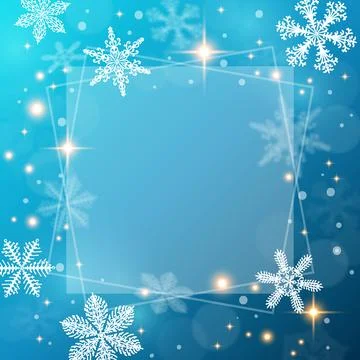 Abstract Christmas light blue background. winter season. background with sn.. イラスト素材