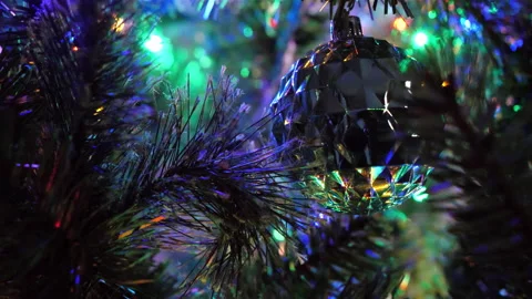 Abstract Christmas lights background Stock Footage 145270444