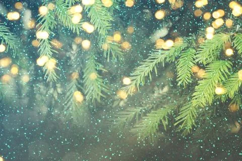 Abstract christmas lights on background Stock Photos