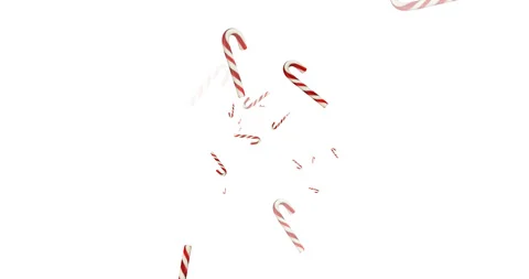 Abstract Christmas Motion with Candy Canes. Alpha Channel Included Stock Footage 113072464