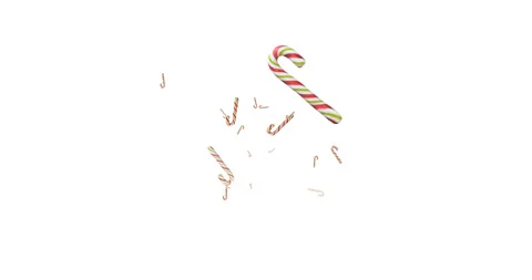 Abstract Christmas Motion with Candy Canes against Transparent Background Stock Footage 113072563