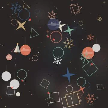 Abstract Christmas Ornament Graphic Pattern Featuring Festive Geometric Shape Stock Illustration
