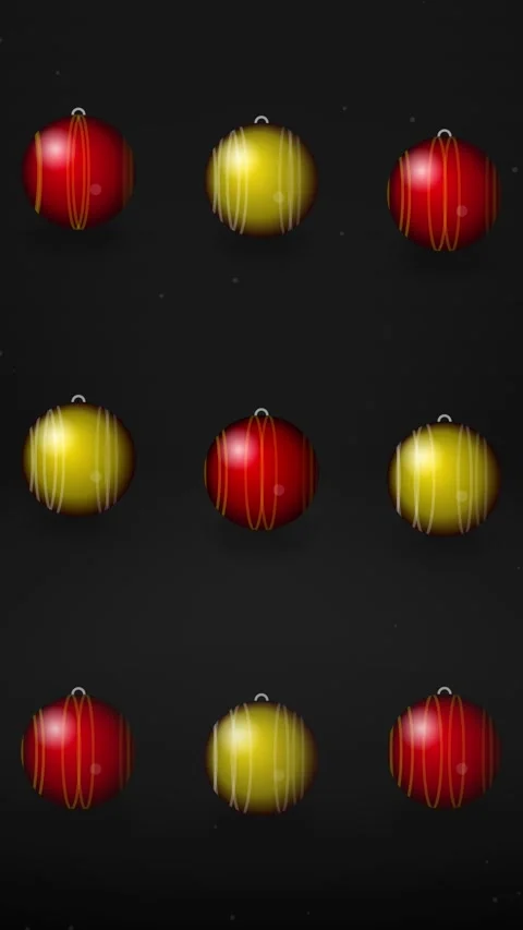 Abstract Christmas Ornaments Pattern Animation on Dark Background Stock Footage 346204687