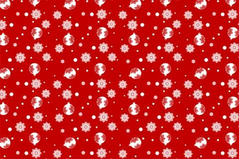 Abstract Christmas pattern decoration on a red background. Christmas pattern  Stock Illustration
