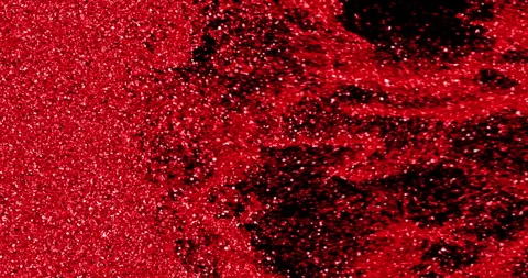Abstract christmas red transition particles sparkle, glitter on black Video stock 285398141