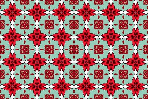Abstract Christmas Seamless Pattern with Decorative Details 스톡 일러스트