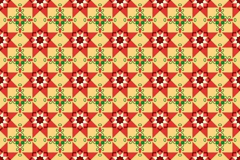 Abstract Christmas Seamless Pattern with Festive Lights イラスト素材
