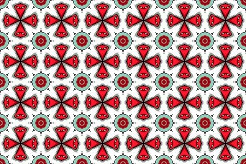Abstract Christmas Seamless Pattern with Santa Claus Hat Illustrazione stock
