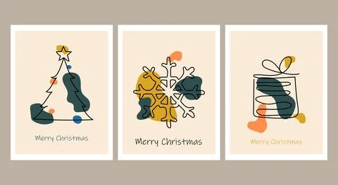 Abstract Christmas set of backgrounds Stock Illustration