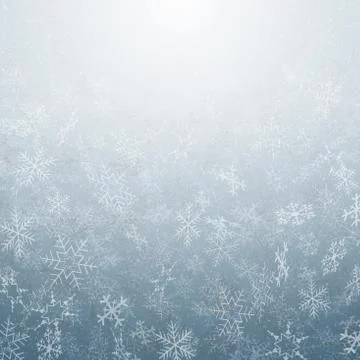 Abstract of Christmas snowflakes movement pattern on gradient gray background Stock Illustration