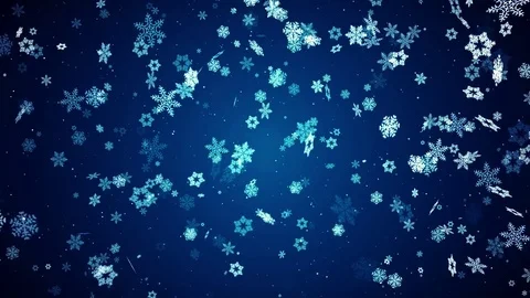 Abstract Christmas stylized snowflakes Slowly moving Video Loop  Background Stock Footage