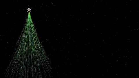 Abstract Christmas Tree Background Stock Footage 80893017