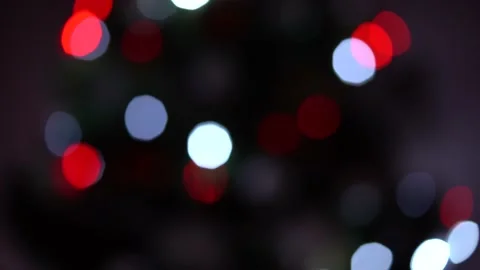Abstract Christmas tree decorations lights blurred round light Stock Footage 227218132
