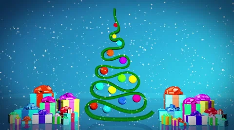 Abstract Christmas tree Stock Footage 57380302